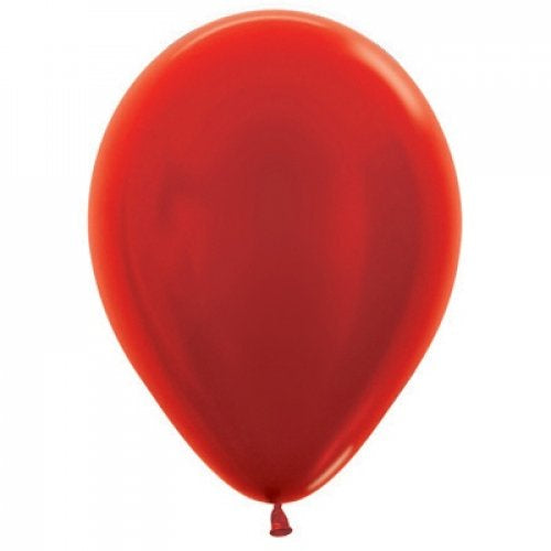 Met Red 12cm Sempertex Balloons Bag 100