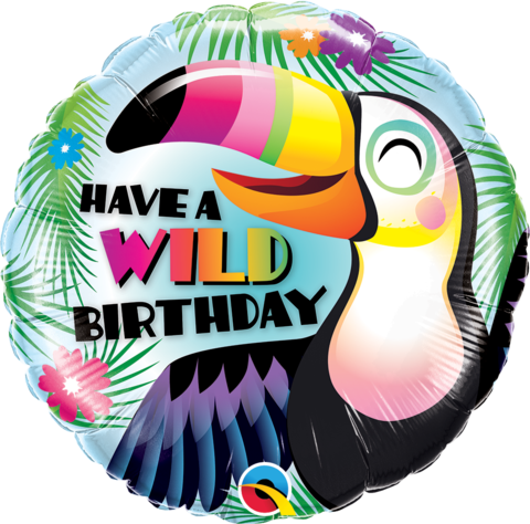 Have A Wild Birthday Round Foil Balloon 18"