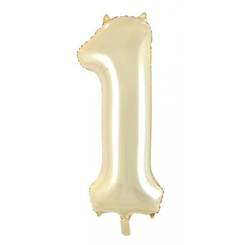 34inch Decrotex Foil Balloon Number Luxe Gold #1