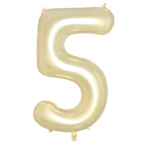34inch Decrotex Foil Balloon Number Luxe Gold #5