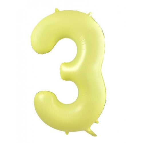 34inch Decrotex Foil Balloon Matt Pastel Yellow #3