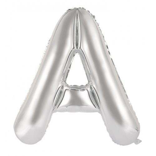 34inch Decrotex Foil Balloon Alphabet Silver #A Shaped P1