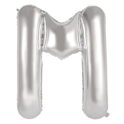34inch Decrotex Foil Balloon Alphabet Silver #M Shaped P1