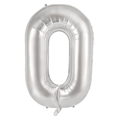 34inch Decrotex Foil Balloon Alphabet Silver #O Shaped P1