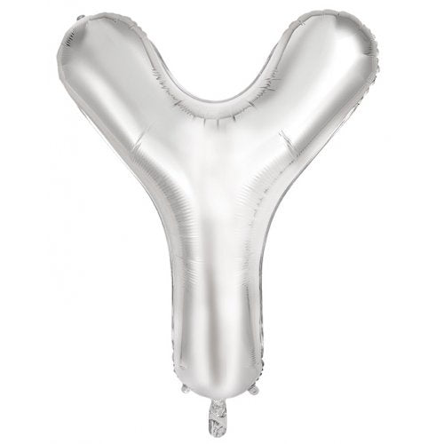 34inch Decrotex Foil Balloon Alphabet Silver #Y Shaped P1