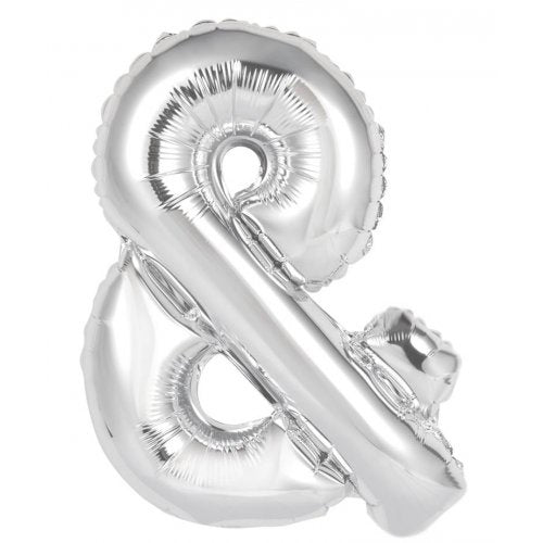 34inch Decrotex Foil Balloon Alphabet Silver & Shaped P1