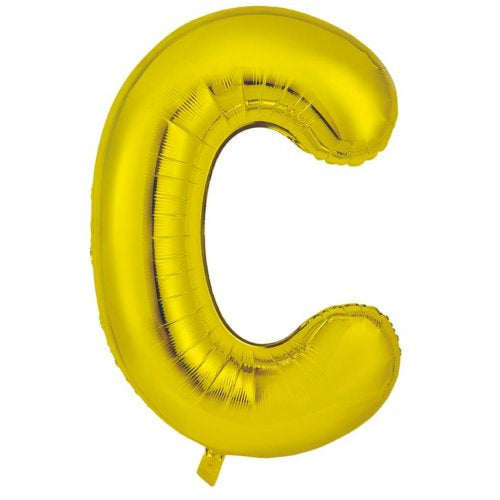 34inch Decrotex Foil Balloon Alphabet Gold #C Shaped P1