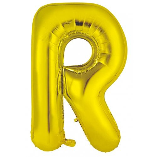 34inch Decrotex Foil Balloon Alphabet Gold #R Shaped P1