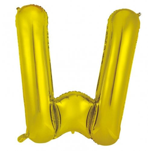34inch Decrotex Foil Balloon Alphabet Gold #W Shaped P1