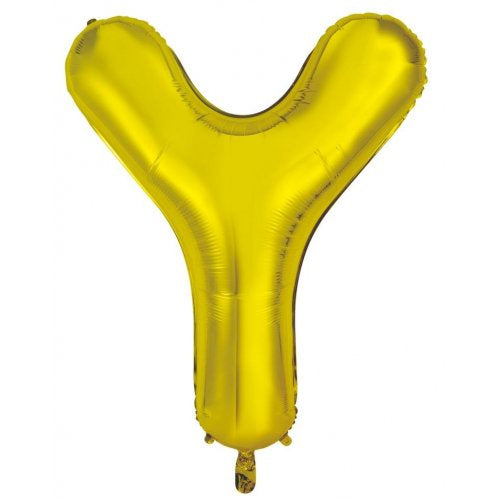 34inch Decrotex Foil Balloon Alphabet Gold #Y Shaped P1