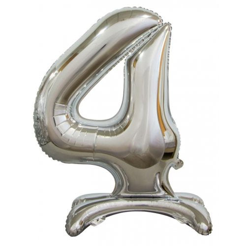 30inch Decrotex Standing Foil Balloon Silver #4