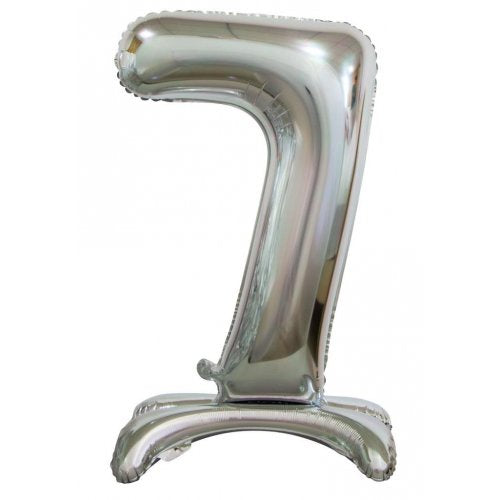 30inch Decrotex Standing Foil Balloon Silver #7