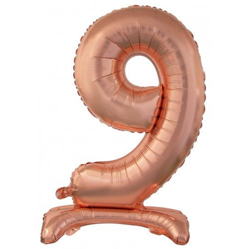 30inch Decrotex Standing Foil Balloon Rose Gold #9