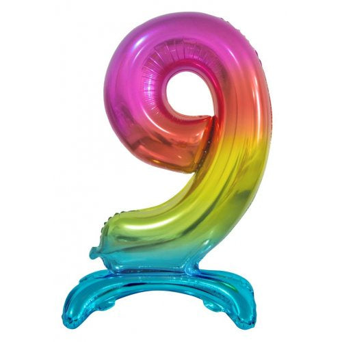 30inch Decrotex Standing Foil Balloon Rainbow #9