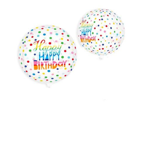 4D Sphere Happy Birthday Dots 50cm Sphere P1
