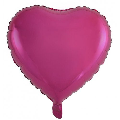 18 Inch Decrotex Foil Heart Magenta