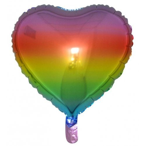 18 Inch Decrotex Foil Heart Rainbow
