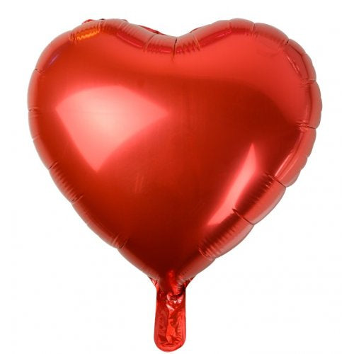 18 Inch Decrotex Foil Heart Red