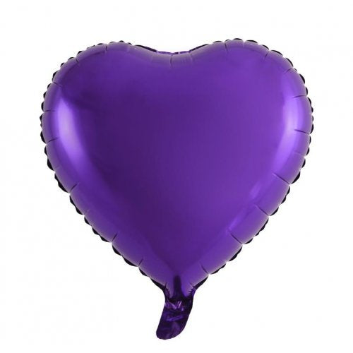 18 Inch Decrotex Foil Balloon Heart Purple