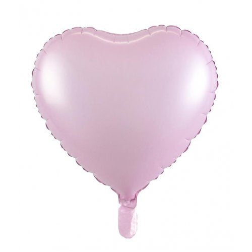 18 Inch Decrotex Foil Heart Matt Pastel Pink