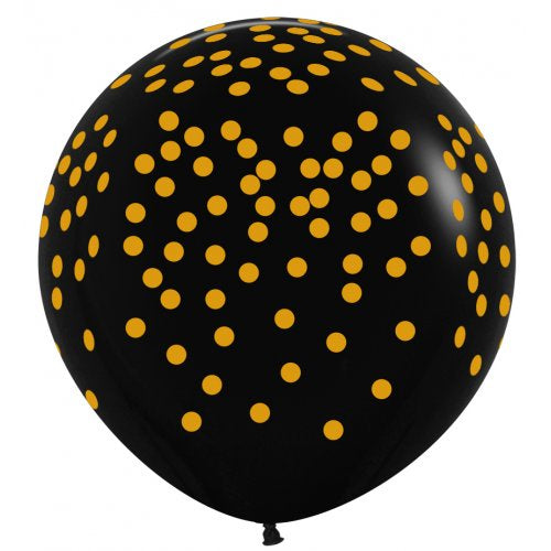Gold Confetti 90cm Black Sempertex P3