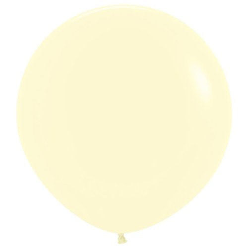 Sempertex Matte Pastel Yellow Latex Balloons 36" (90cm) – 3 Pack