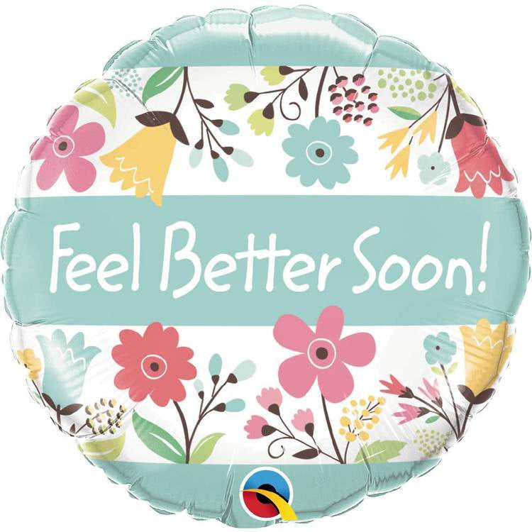 Feel Better Soon! Floral 18"(45cm) Foil Balloon