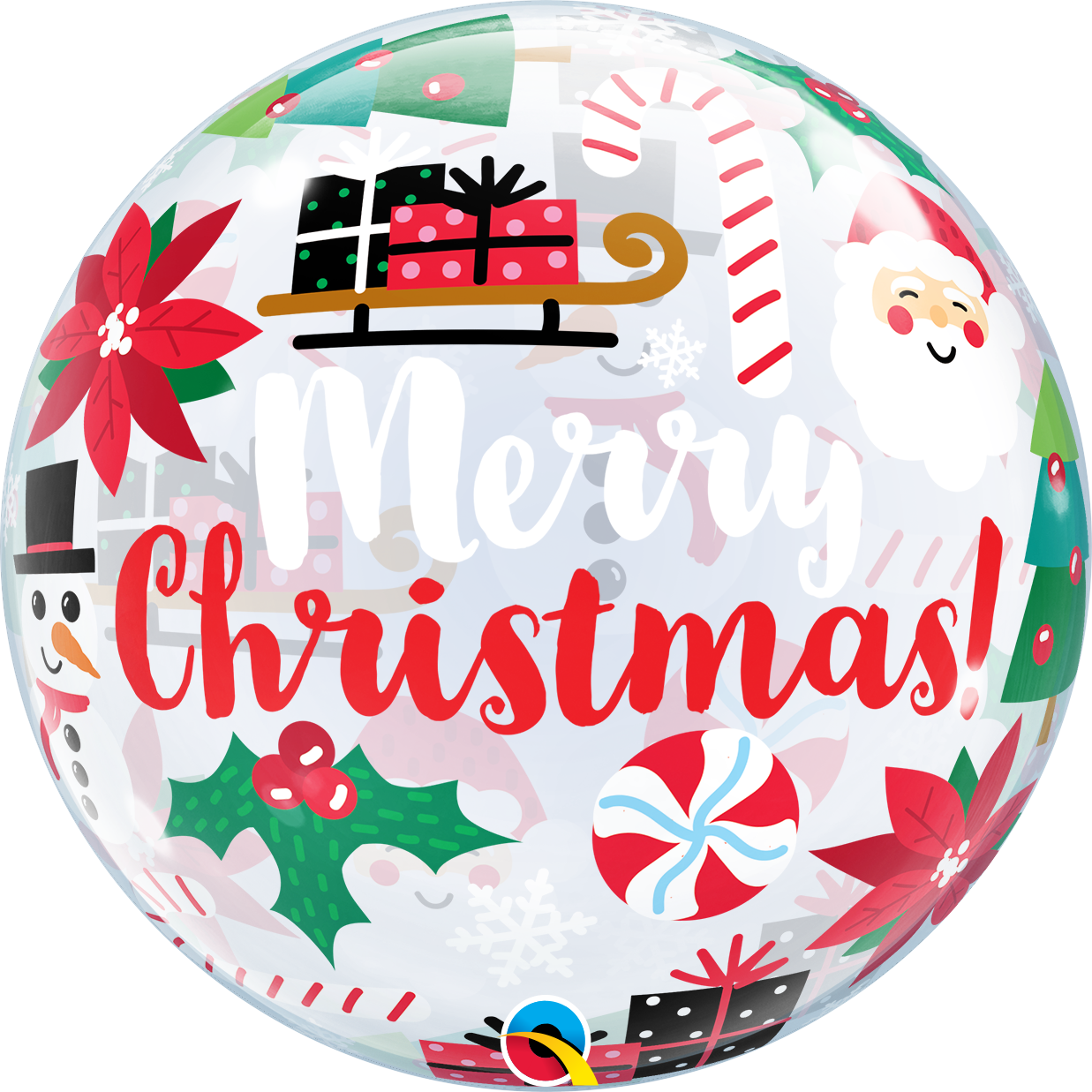 Bubble Balloon 22" Everything Christmas