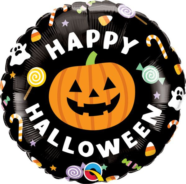 FOIL BALLOON 18"(45CM) HALLOWEEN JACK AND CANDIES