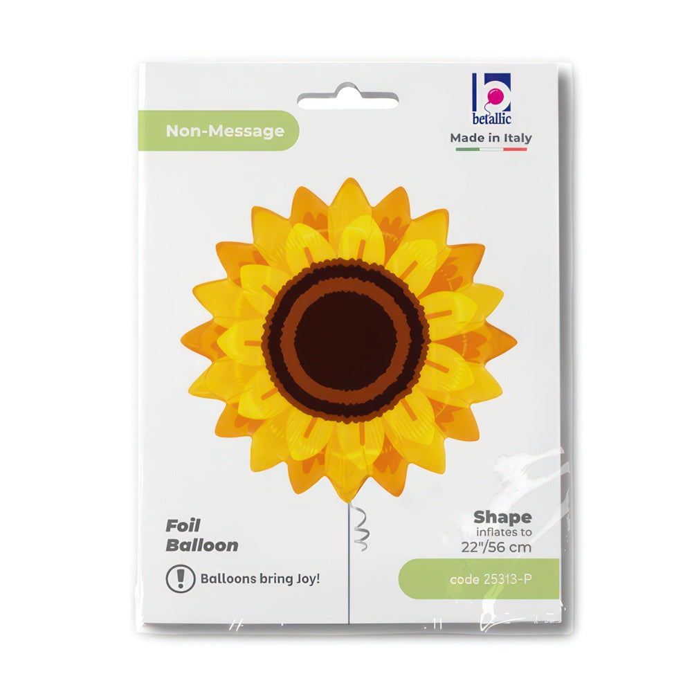 Autumn Sunflower Foil Balloon 22" – Seasonal Party Decoration (1 Pc.)