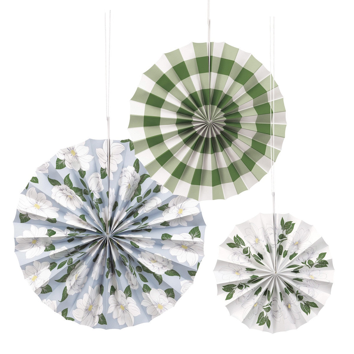 3 GARDEN PARTY ASSORTED PAPER FAN