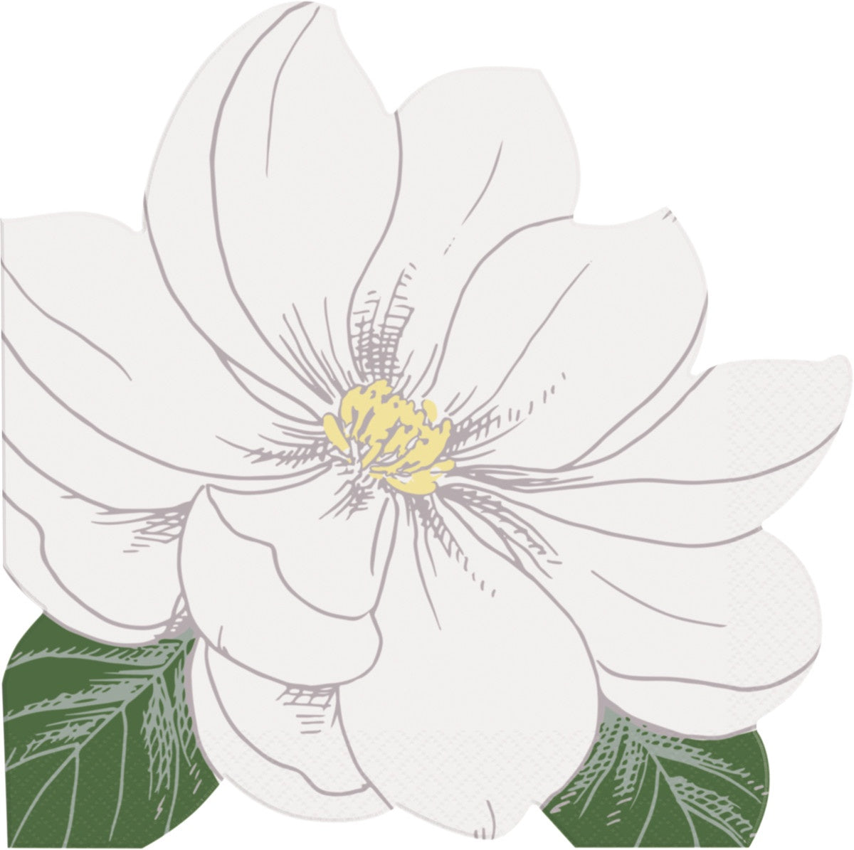 16 Garden Party Flower Shaped Lunch Napins Pack Of 16