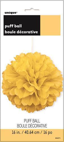 Tissue Paper Puff Ball Decoration Yellow 40cm
