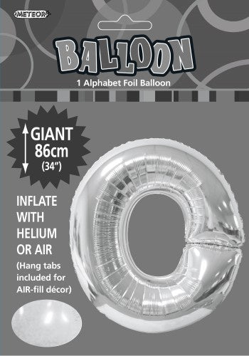 Meteor Large Foil Letter 34"(84cm) O Silver