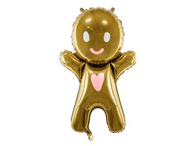 Party Deco Foil Shape Gingerbread Man 67cm x 97cm