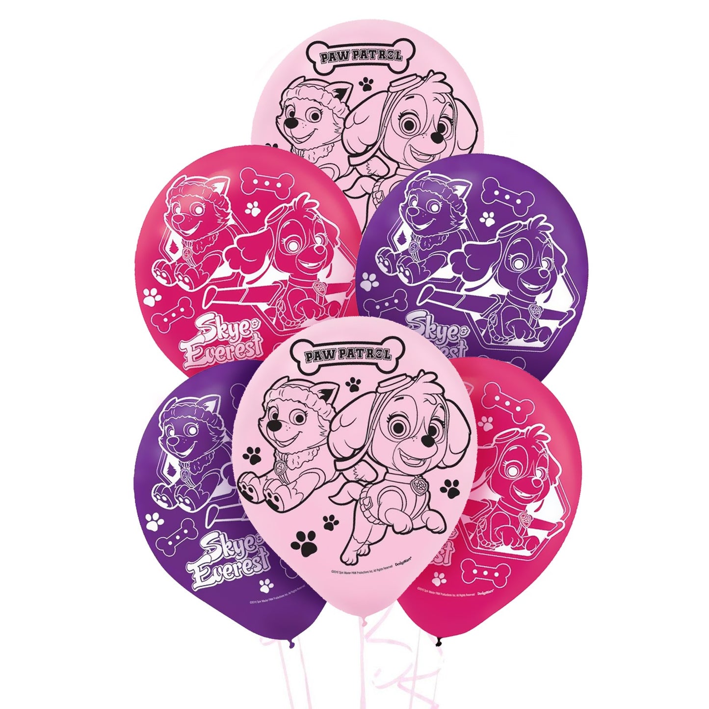 Paw Patrol Girls Latex Balloon Pack Of 6