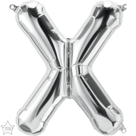 Foil Balloon 16" Letter Silver #X