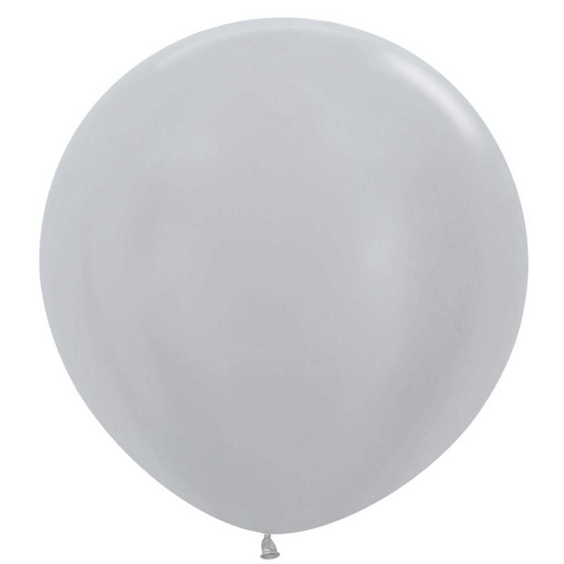 60cm Satin Silver Pack Of 3
