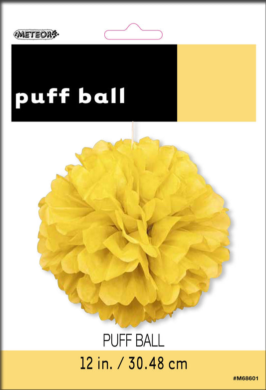 Puff Ball Decor Yellow 30cm