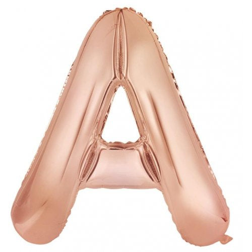 34"(86CM) Decrotex Foil Balloon Alphabet Rose Gold #A
