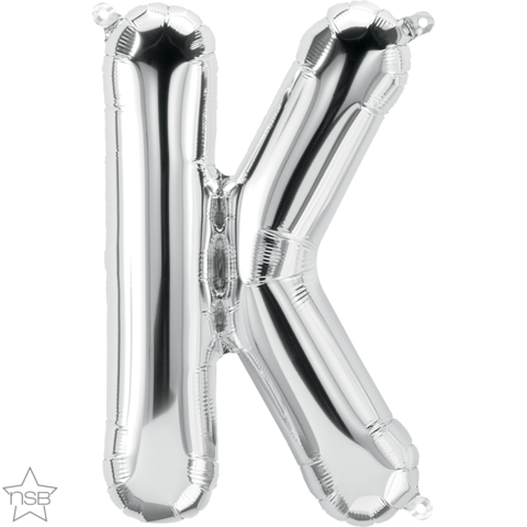 FOIL BALLOON 16" LETTER SILVER #K