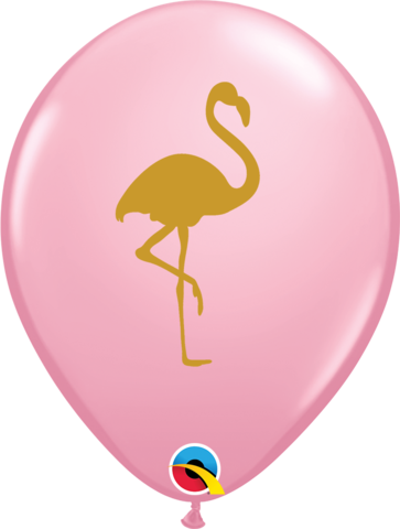 11" Print Pink Flamingo Latex Balloons Pack Of 50