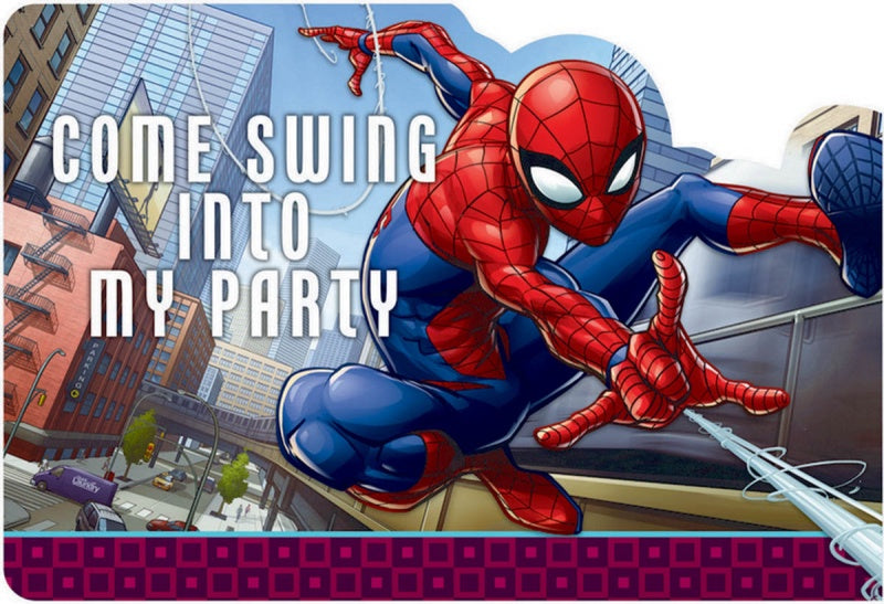 Spider Man Webbed Wonder Invitations Pack Of 8