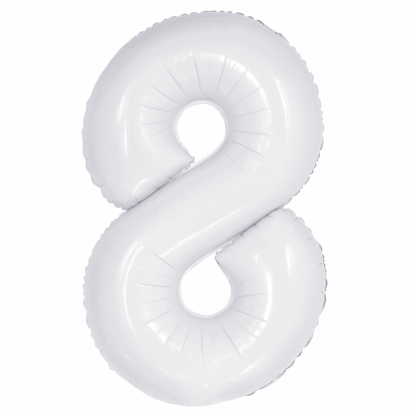 LARGE FOIL NUMBER BALLOON 34"(86CM) WHITE 8