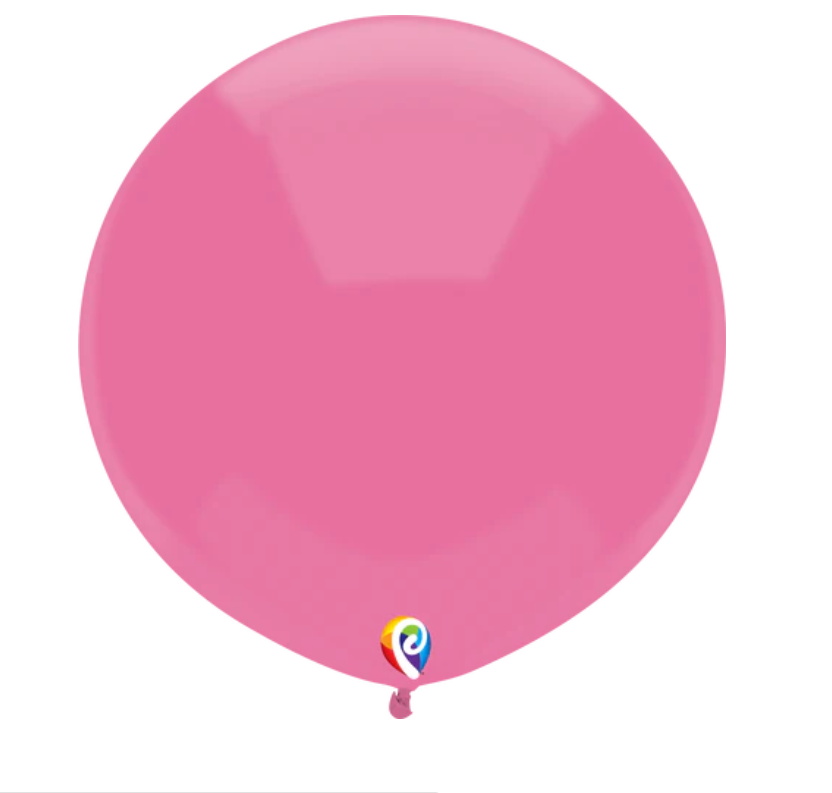 17" RND NEON PINK 50CT OUTDOOR BLN