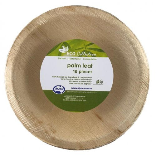 PALM LEAF ROUND BOWL 6.5" PACK OF 10