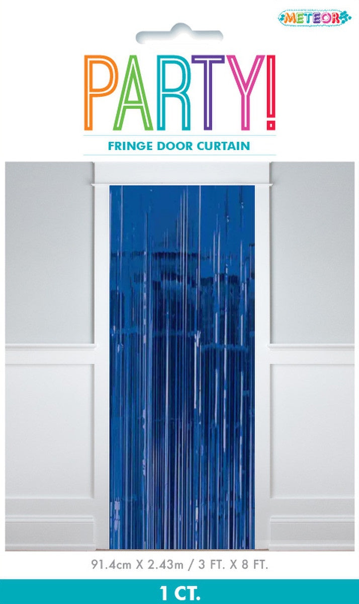 Metallic Door Curtain Royal Blue 91 X 243cm