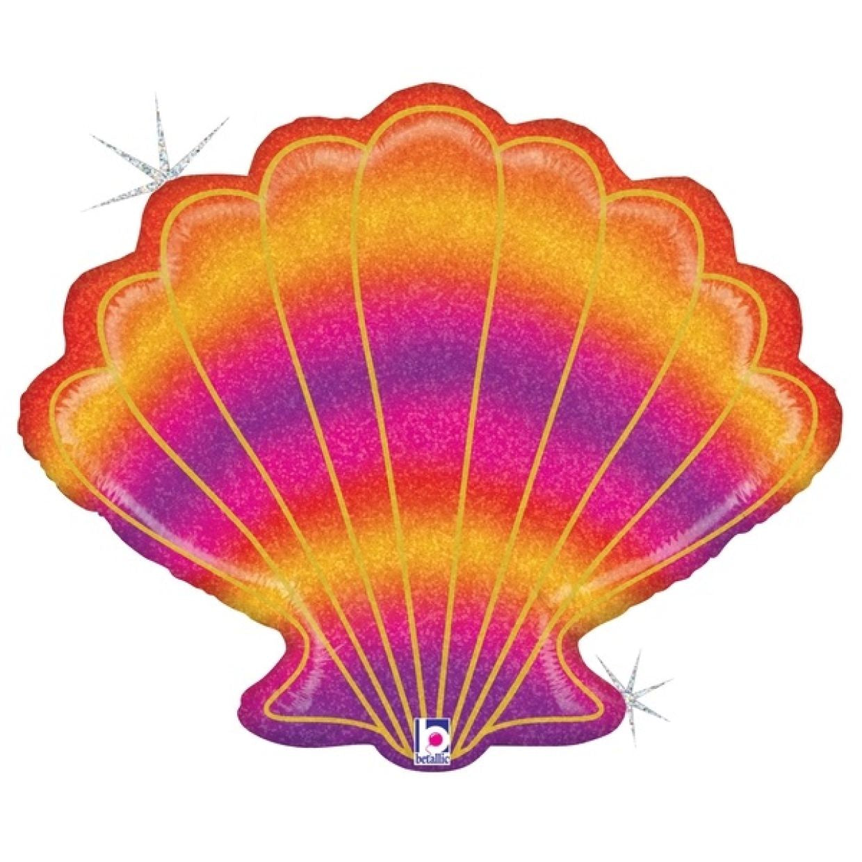 Betallic Holographic Foil Shape 76cm (30") Glitter Seashell