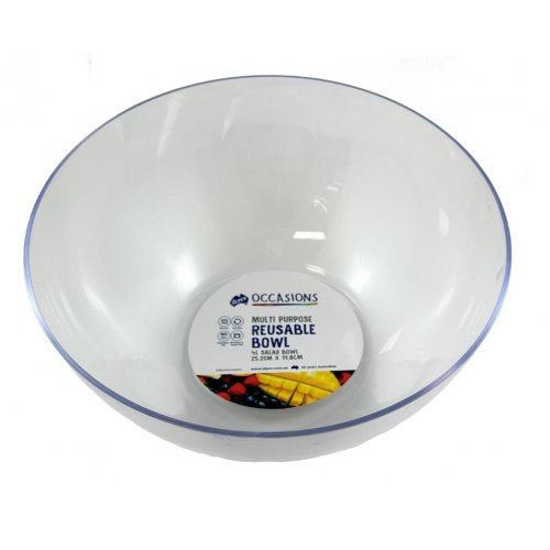 Reusable Clear Plastic Serving Bowl – 4L (25.2 x 11.8cm)