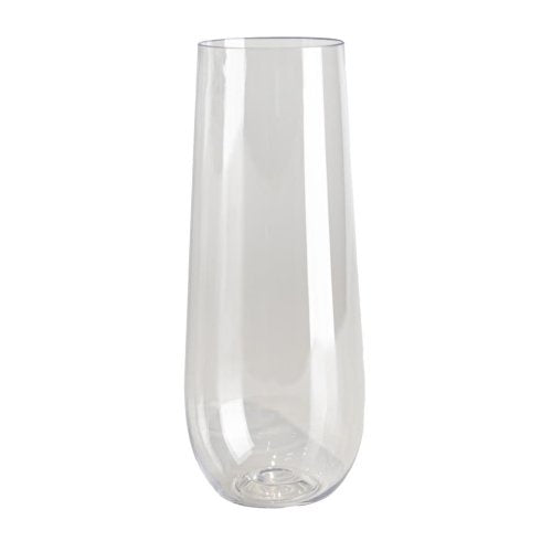 Clear Plastic Stemless Champagne Glasses 250ml – Pack of 6